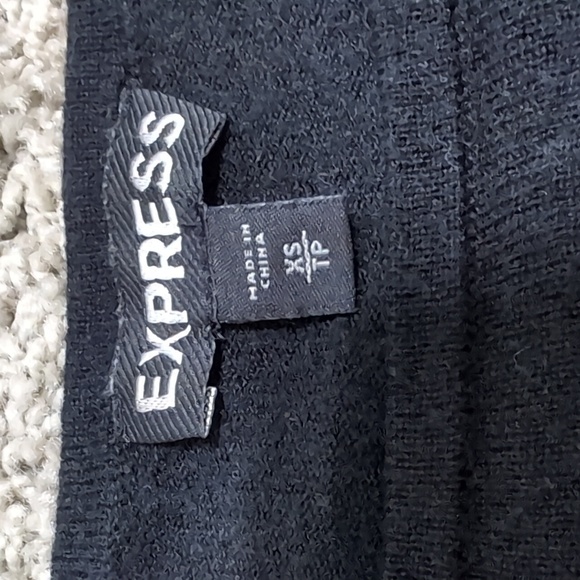 Express Boat Neck Cashmere Blend Black Sweater Dolman Sleeves XS Oversized - Picture 7 of 10